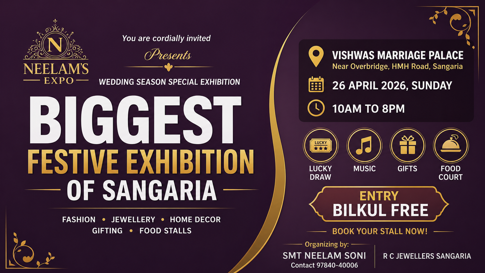 Biggest Festive Exhibition of Sangaria 2026 — Neelam’s Expo is Here and It’s Completely Free!